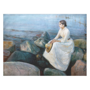 Edvard Munch - Sommernacht, Inger am Strand Tischdecke