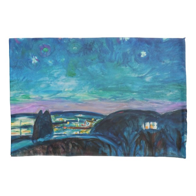 Edvard Munch - Starry Night 1922 Kissenbezug (Vorderseite)