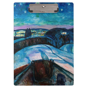 Edvard Munch - Starry Night 1922 Klemmbrett