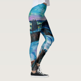 Edvard Munch - Starry Night 1922 Leggings