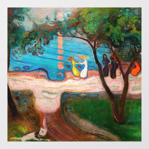 Edvard Munch - Tanz am Strand Fensteraufkleber