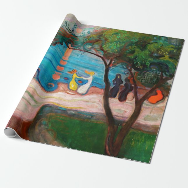 Edvard Munch - Tanz am Strand Geschenkpapier (Ungerollt)