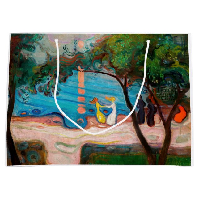 Edvard Munch - Tanz am Strand Große Geschenktüte (Vorderseite)