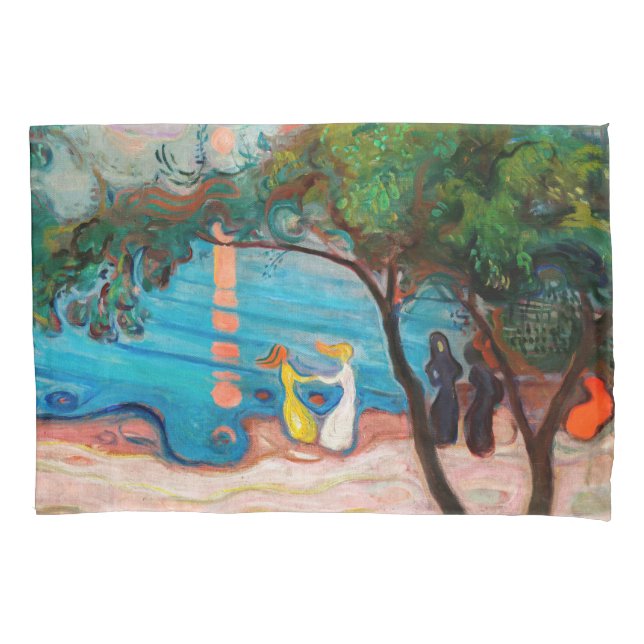 Edvard Munch - Tanz am Strand Kissenbezug (Vorderseite)