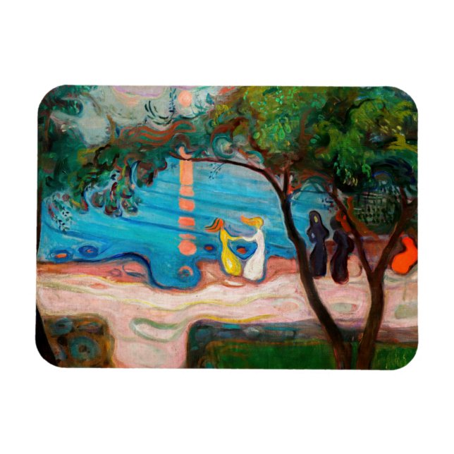 Edvard Munch - Tanz am Strand Magnet (Horizontal)