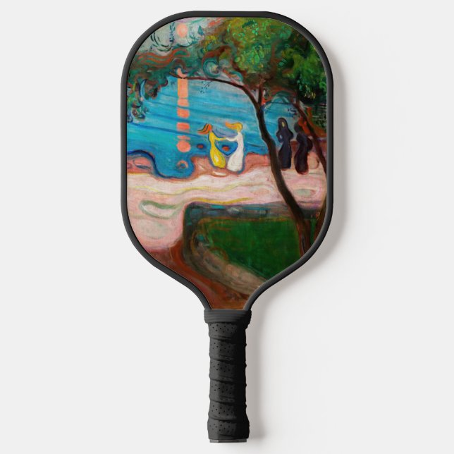 Edvard Munch - Tanz am Strand Pickleball Schläger (Vorderseite)