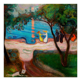 Edvard Munch - Tanz am Strand Poster
