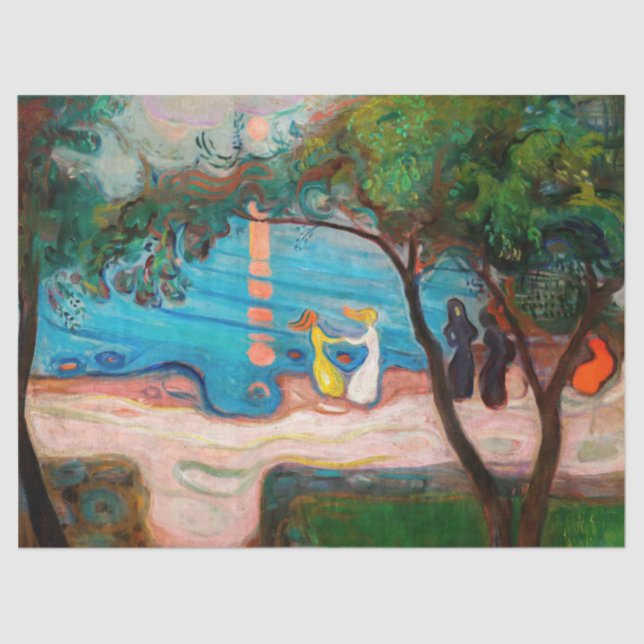Edvard Munch - Tanz am Strand Seidenpapier (Vorderseite)