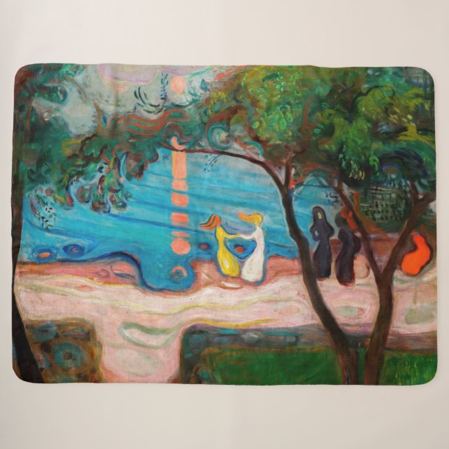 Edvard Munch - Tanz am Strand Sherpadecke (Vorderseite (Horizontal))