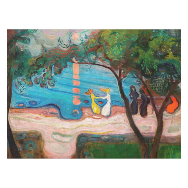 Edvard Munch - Tanz am Strand Tischdecke (Vorderseite (Horizontal))