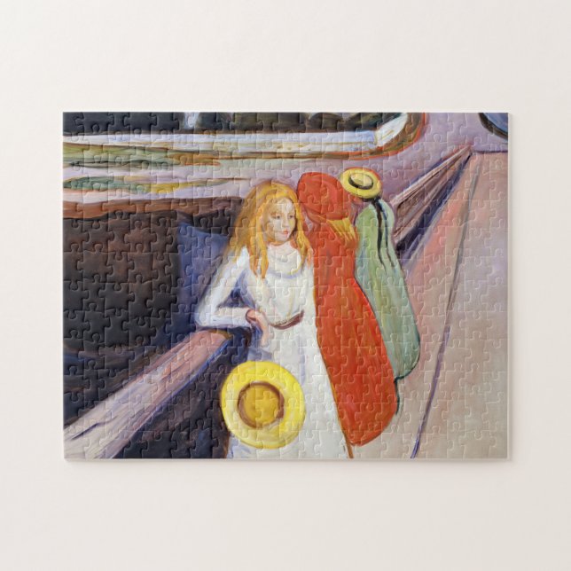 Edvard Munch - The Girls on the Bridge 1901 (Horizontal)