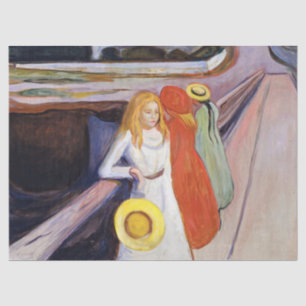 Edvard Munch - The Girls on the Bridge 1901 Seidenpapier