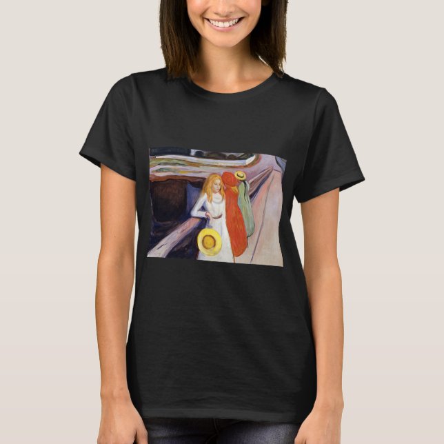 Edvard Munch - The Girls on the Bridge 1901 T-Shirt (Vorderseite)