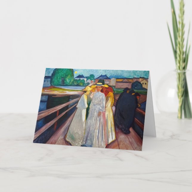 Edvard Munch - The Girls on the Bridge 1903 Karte (Vorderseite)