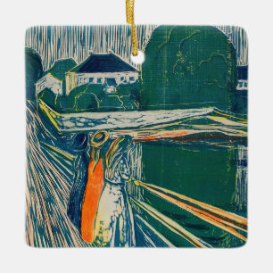 Edvard Munch - The Girls on the Bridge, Lithograph Keramikornament