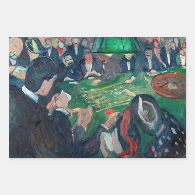 Edvard Munch - The Roulette Table in Monte Carlo Geschenkpapier Set (Vorderseite)