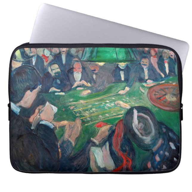 Edvard Munch - The Roulette Table in Monte Carlo Laptopschutzhülle (Vorderseite)