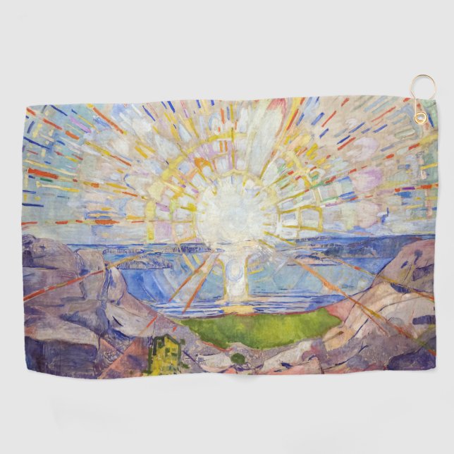 Edvard Munch - The Sun 1911 Golfhandtuch (Horizontal)