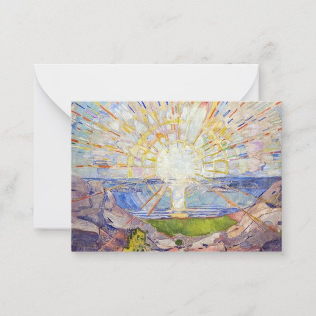 Edvard Munch - The Sun 1911 Mitteilungskarte (Vorderseite)