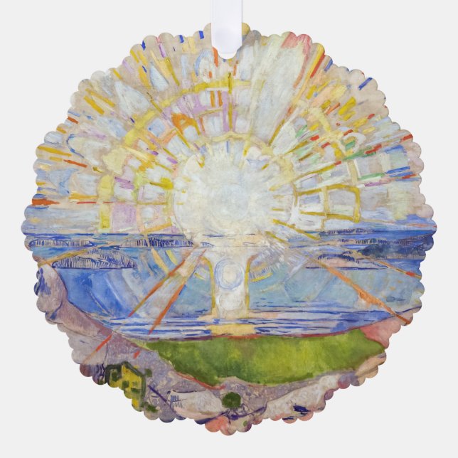 Edvard Munch - The Sun 1911 Ornament Karte (Vorderseite)