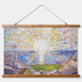 Edvard Munch - The Sun 1911 Wandteppich Mit Holzrahmen