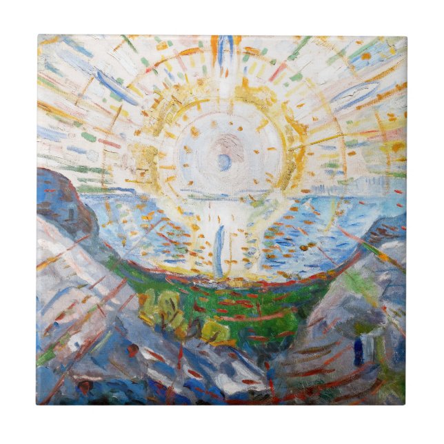Edvard Munch - The Sun 1912 Fliese (Vorderseite)
