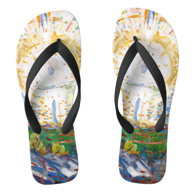 Edvard Munch - The Sun 1912 Flip Flops (Fußbett)