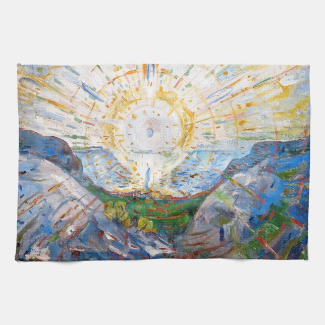Edvard Munch - The Sun 1912 Geschirrtuch (Horizontal)