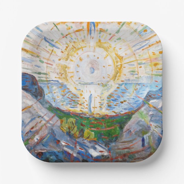 Edvard Munch - The Sun 1912 Pappteller (Vorderseite)