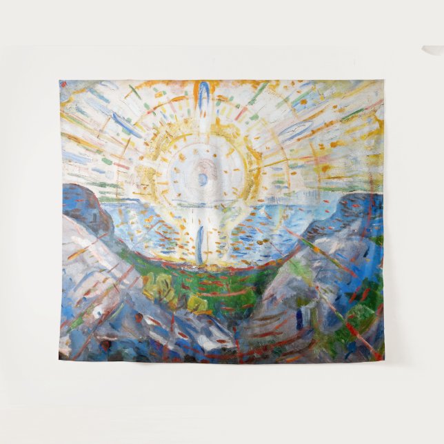 Edvard Munch - The Sun 1912 Wandteppich (Vorderseite (Horizontal))
