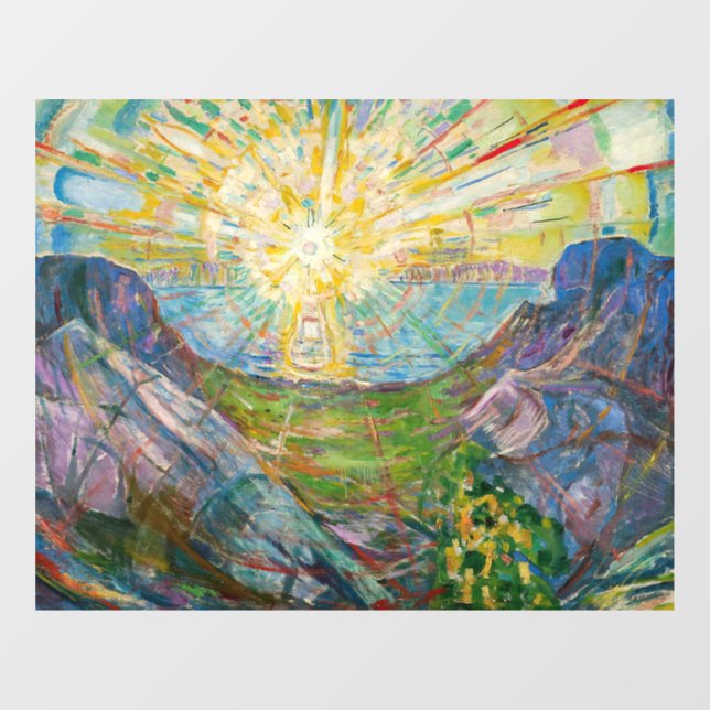 Edvard Munch - The Sun 1916 Fensteraufkleber (Blatt)