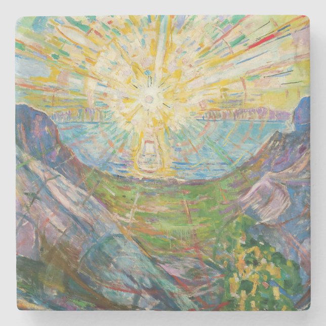 Edvard Munch - The Sun 1916 Steinuntersetzer (Vorderseite)