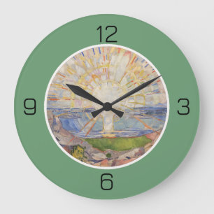 Edvard Munch the Sun (Solen) - Party-Gegenstände f Große Wanduhr