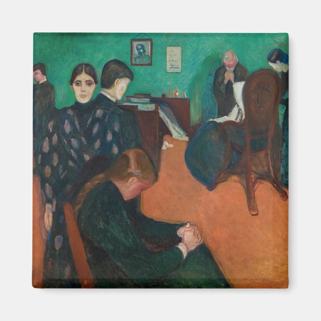 Edvard Munch - Tod im Sickroom v1 Magnet (Vorne)