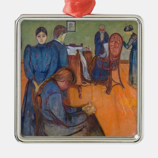 Edvard Munch - Tod im Sickroom v2 Ornament Aus Metall (Vorne)