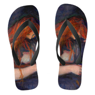 Edvard Munch - Vampir / Liebe und Schmerz Flip Flops