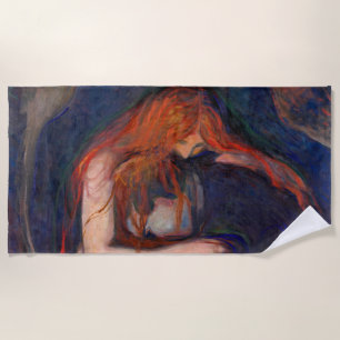 Edvard Munch - Vampir / Liebe und Schmerz Strandtuch