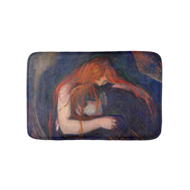 Edvard Munch - Vampire / Liebe und Schmerz Badematte (Vorderseite)