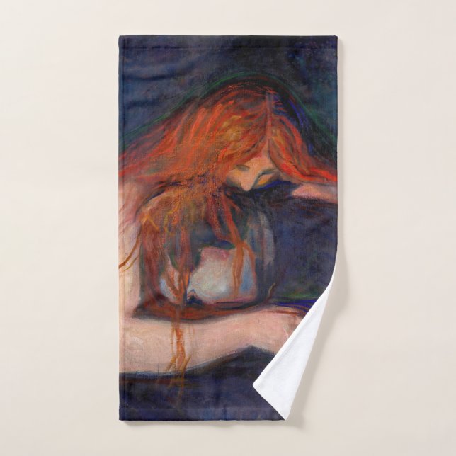 Edvard Munch - Vampire / Liebe und Schmerz Badhandtuch Set (Handtuch)