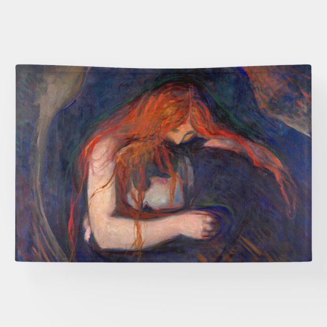 Edvard Munch - Vampire / Liebe und Schmerz Banner (Horizontal)