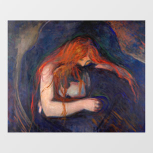 Edvard Munch - Vampire / Liebe und Schmerz Fensteraufkleber