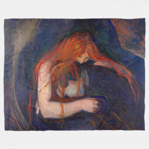 Edvard Munch - Vampire / Liebe und Schmerz Fleecedecke