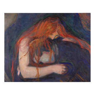 Edvard Munch - Vampire / Liebe und Schmerz Künstlicher Leinwanddruck