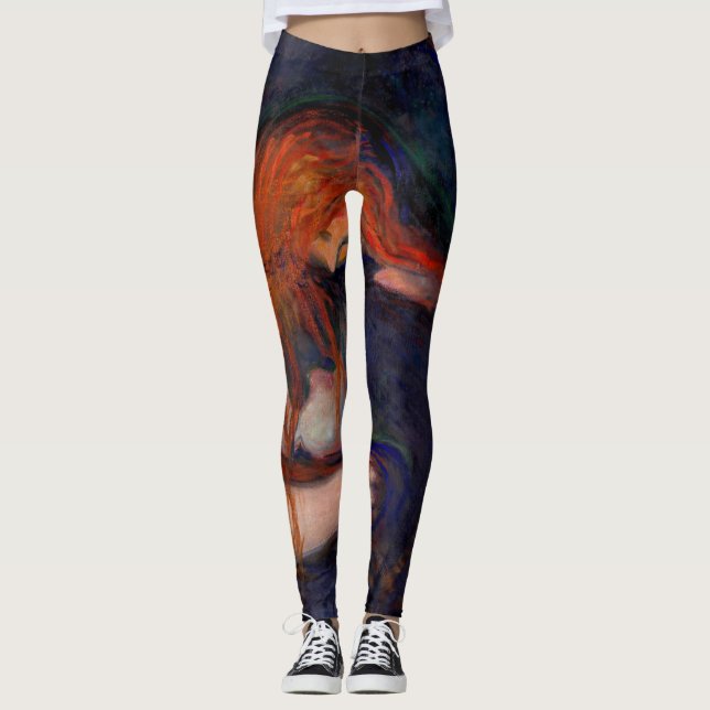 Edvard Munch - Vampire / Liebe und Schmerz Leggings (Vorderseite)