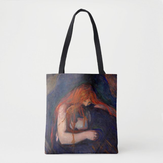 Edvard Munch - Vampire / Liebe und Schmerz Tasche (Vorderseite)