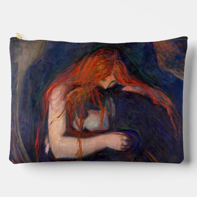 Edvard Munch - Vampire / Liebe und Schmerz Zubehörtasche (Vorderseite)