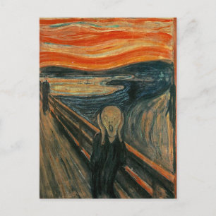 Edvard Munch Zeichnen des Schreins (Skrik) 1893 Postkarte