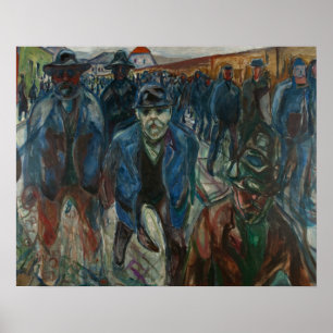Edvard Munch - Zuhause für Arbeiter auf dem Weg Poster