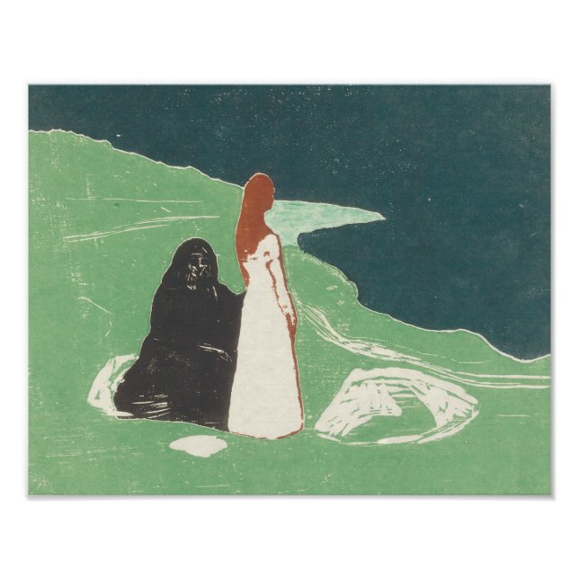 Edvard Munch - Zwei Frauen an der Küste Fotodruck (Vorne)
