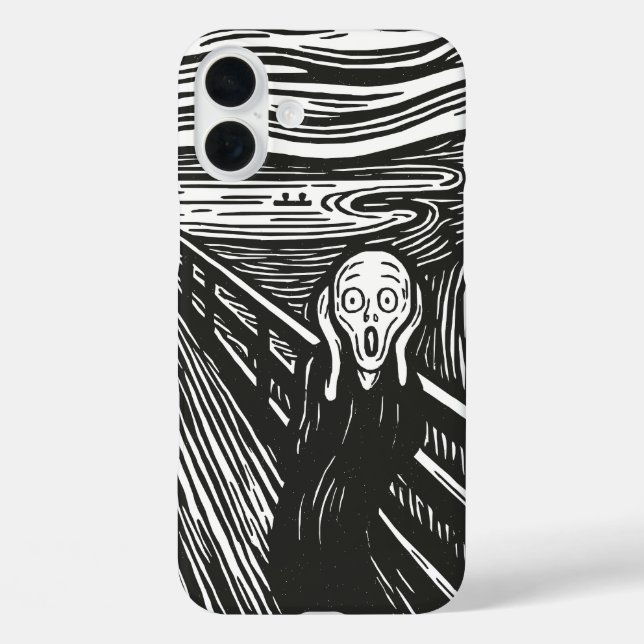 Edvard Munchs Schrei iPhone 16 Plus Hülle (Rückseite)